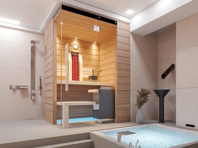 SAUNA KING FINN+INFRA KOMBINIERTE SAUNA RHODOS FÜR 1-2 PERSONEN