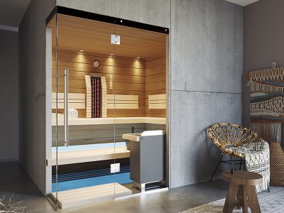 SAUNA KING FINN+INFRA KOMBINIERTE SAUNA RHODOS FÜR 2-3 PERSO