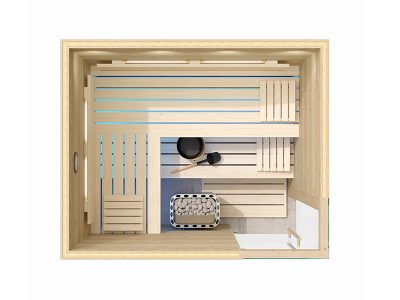 SAUNA KING FINNSAUNA FÜR 3-4 PERSONEN AUS ZEDERNHOLZ, 200X160CM