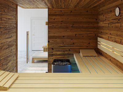 SAUNA KING FINNSAUNA FÜR 4-5 PERSONEN AUS ALTHOLZ, 200X200CM