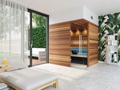 SAUNA KING FINNSAUNA FÜR 4-5 PERSONEN AUS ZEDERNHOLZ, 200X200CM