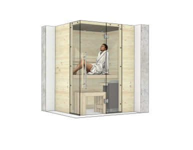 SAUNA KING FINNSAUNA RHODOS FÜR 1-2 PERSONEN