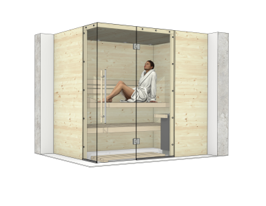 SAUNA KING FINNSAUNA RHODOS FÜR 2-3 PERSONEN