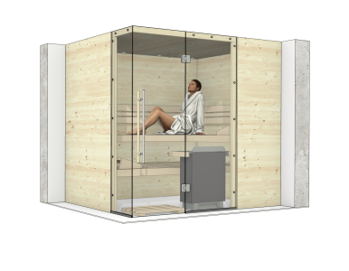 SAUNA KING FINNSAUNA RHODOS FÜR 3-4 PERSONEN