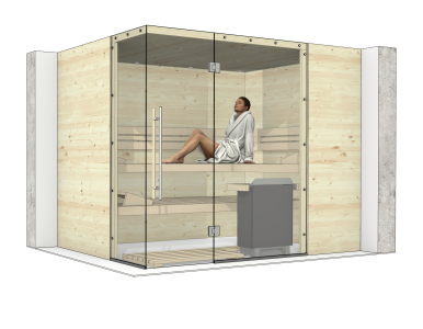 SAUNA KING FINNSAUNA RHODOS FÜR 4-5 PERSONEN