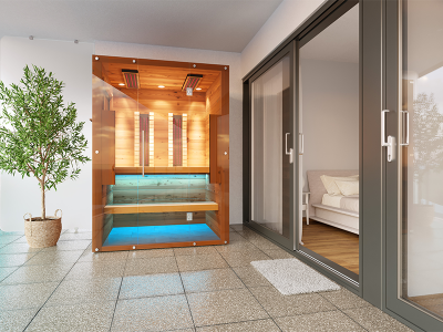 SAUNA KING INFRASAUNA FÜR AUSSEN, FÜR 2 PERSONEN