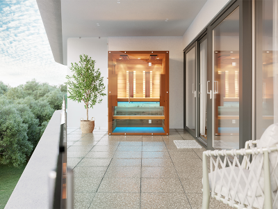 SAUNA KING INFRASAUNA FÜR AUSSEN, FÜR 2 PERSONEN