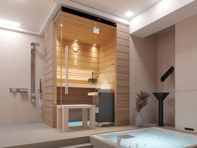 SAUNA KING FINN+BIO KOMBINIERTE SAUNA RHODOS FÜR 1-2 PERSONEN